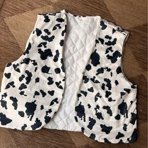Cow Print Vest